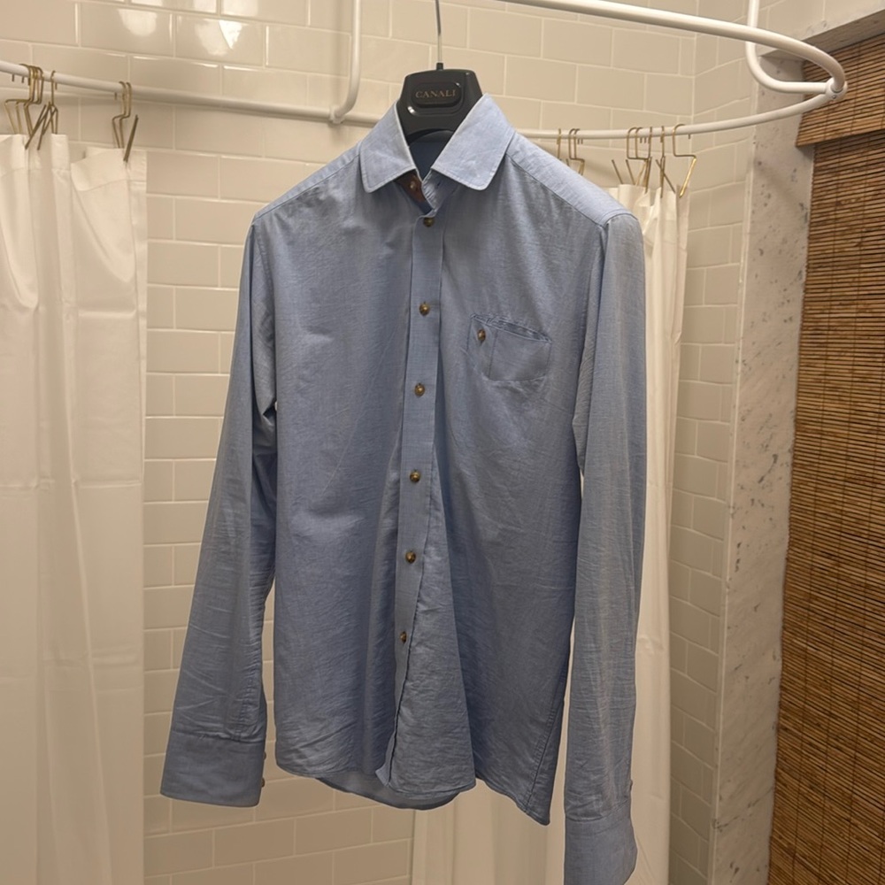 Leather strapped collar - Johnny Love shirt